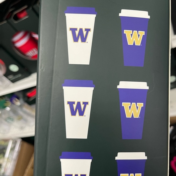 Starbucks University of Washington Huskies (Dawgs) Reusable Hot Cups Set NEW - Picture 4 of 4